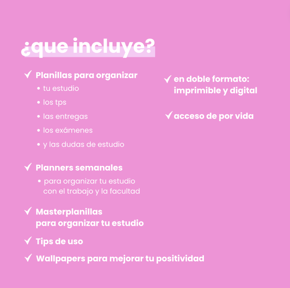 Kit Planillas para organizarte - Imagen 2